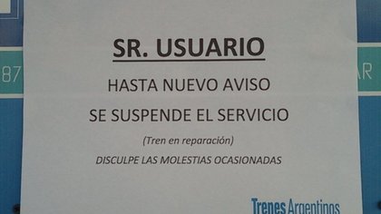 El Tren del Valle otra vez sin servicio y sin fecha de regreso