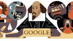 Google homenajea a William Shakespeare y sus obras en un doodle