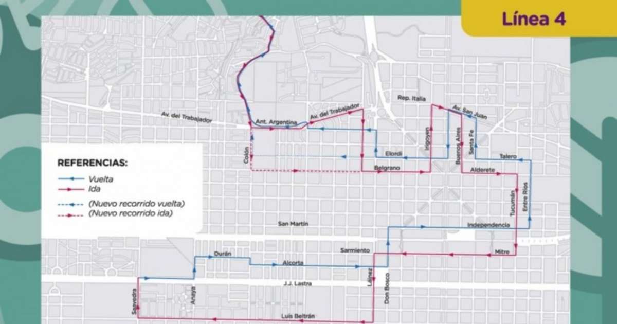 Enterate cuales serán los nuevos recorridos de las lineas de colectivos