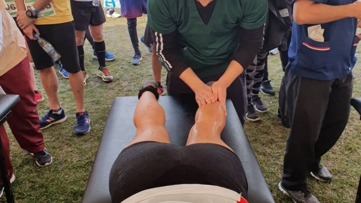 Estudiantes de kinesiología brindaron tareas de recuperación muscular