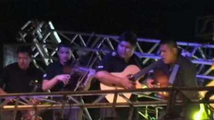 Así cayó la estructura de un escenario sobre un músico en pleno show
