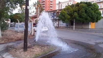 Un geiser "frío" en el centro neuquino