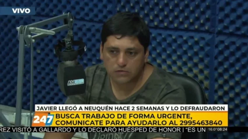 Peregrinó por el país y llegó a Neuquén en busca de trabajo