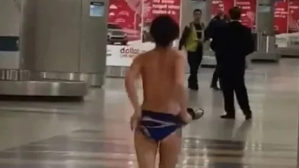 Se paseó desnuda en pleno aeropuerto