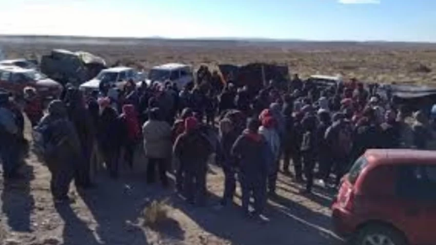 El Polo Obrero corta la 22 en Zapala
