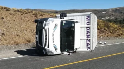 En plena Ruta 237, hizo volcar a un camión y se fugó