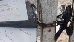 Maestra rural deja en la tranquera la tarea a sus alumnos