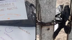 Maestra rural deja en la tranquera la tarea a sus alumnos