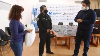 El municipio comenzó a entregar protectores faciales