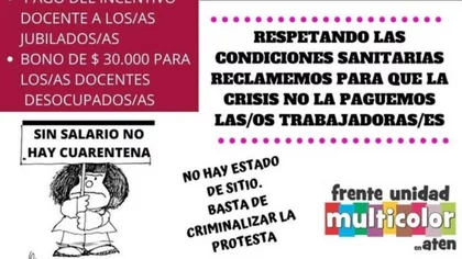 Desafiante, sector de ATEN realizará una protesta