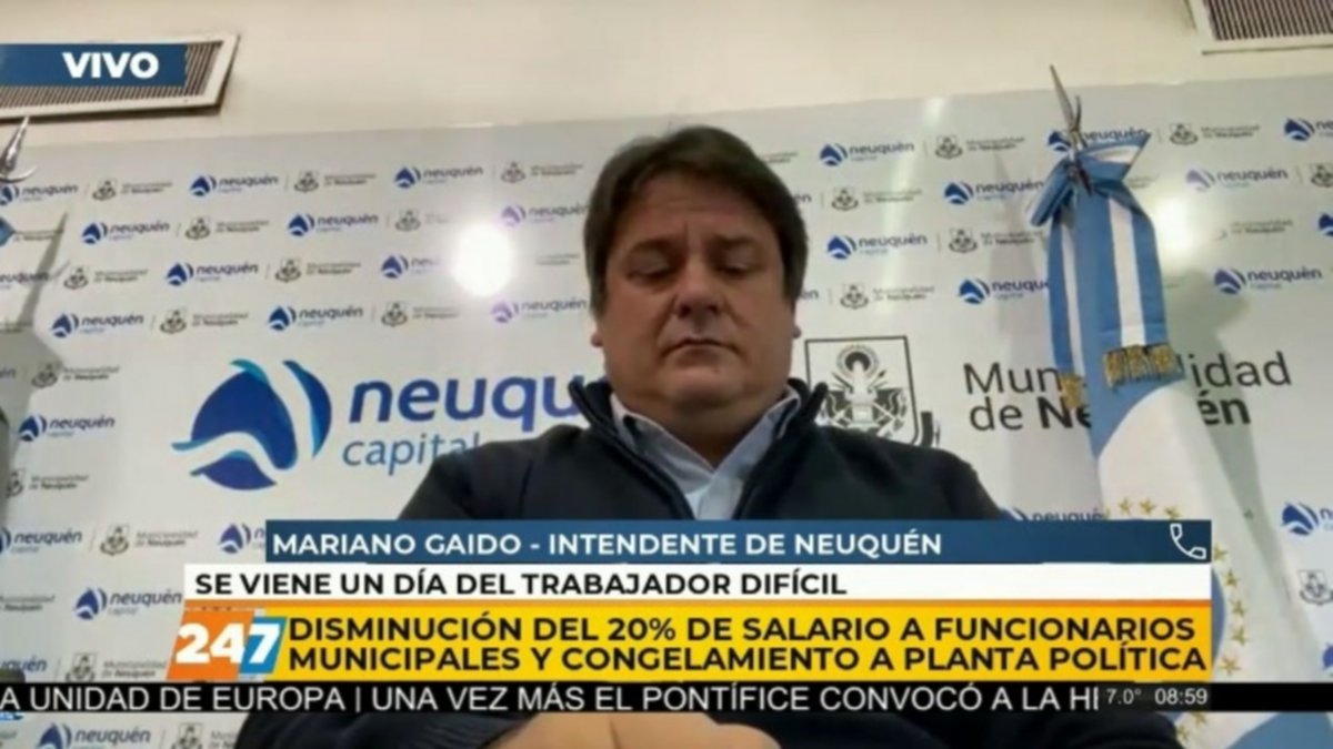 Gaido rebaja 20% su salario y el de su gabinete