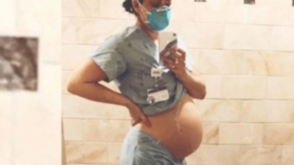 Tiene ocho meses de embarazo y pelea con la COVID 19