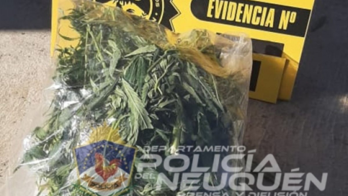 Iba sin barbijo, lo pararon, y le descubrieron la marihuana
