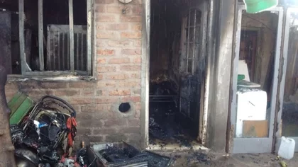 Incendio total de una vivienda en el barrio Villa Florencia