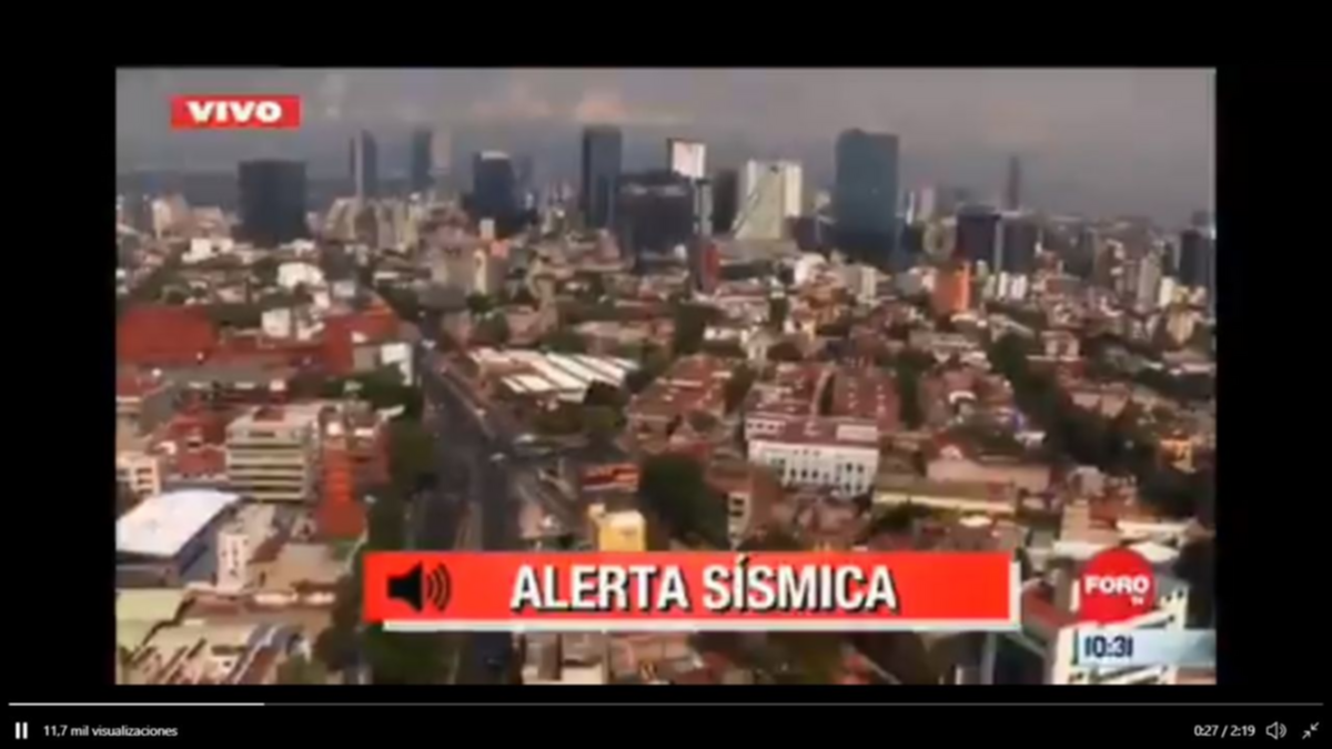 Una alarma mexicana anunció un temblor 2 minutos antes