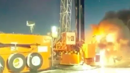 Incendio en equipo petrolero