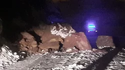 Ruta cortada entre Andacollo y Huinganco por desmoronamiento