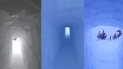 Nieve en Caviahue: Tuvo que cavar un túnel para salir de su casa