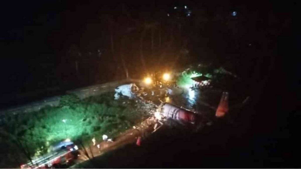 Un avión de la India se partió en dos con 191 pasajeros