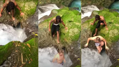 Turistas saltan a una cascada y desaparecen