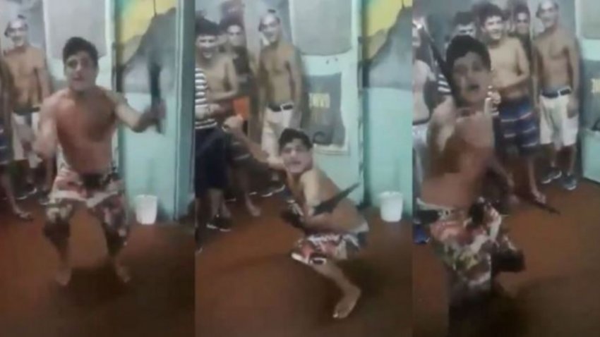 Video: Entre cuchillos los presos se divierten