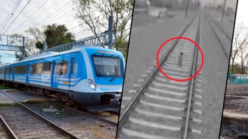 Milagro: el tren frenó a milímetros de aplastar a un niño