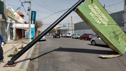 Apagón, carteles y árboles caídos por el viento, en Neuquén