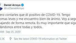 Daniel Arroyo confirmó que tiene coronavirus