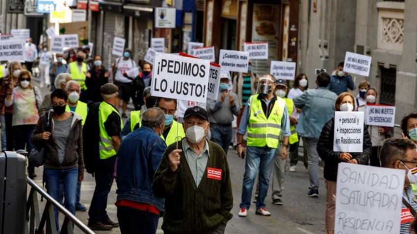 Madrileños salieron a reclamar contra el confinamiento