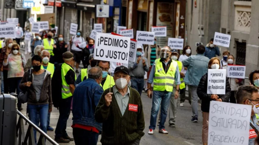Madrileños salieron a reclamar contra el confinamiento