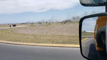 Encapuchados cortaron la Autovía Norte por el tendido eléctrico
