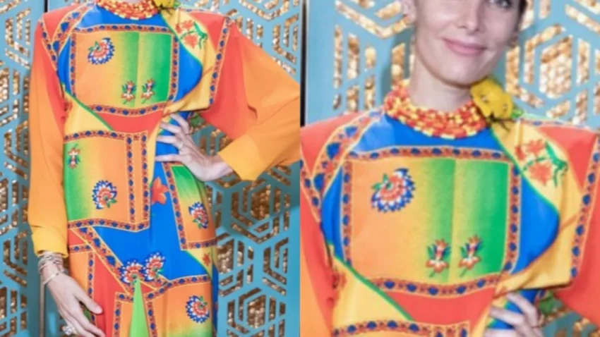 En las redes se burlaron del vestido "multicolor" de Juana Viale