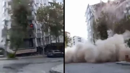 Terremoto en Turquía: graban el derrumbe de un edificio
