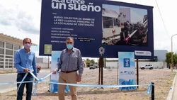 Gutiérrez empezó a acelerar, e inauguró obra en Centenario
