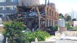 Derrumbe en el centro: rescataron a cuatro obreros heridos