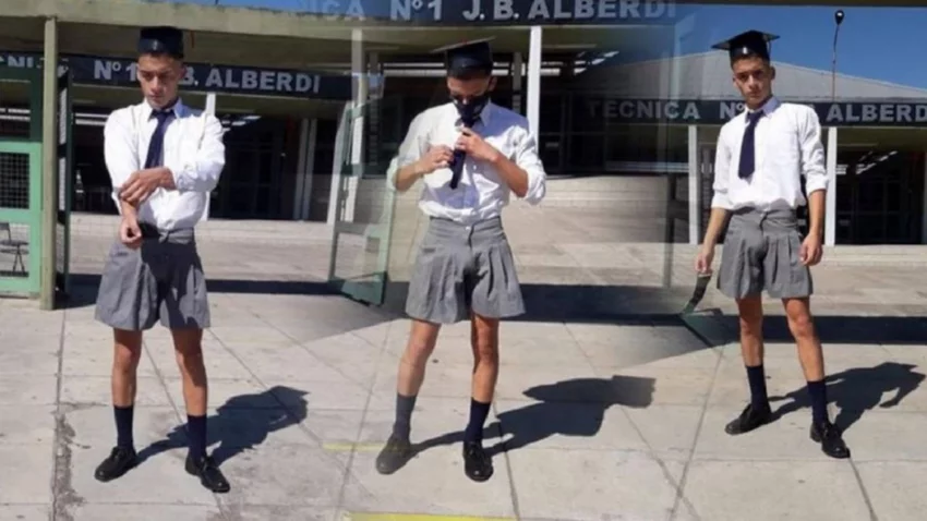 “La ropa no tiene género” le dijo, pero lo echó de su egreso