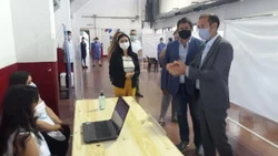 Con un simulacro explicaron el operativo vacunación