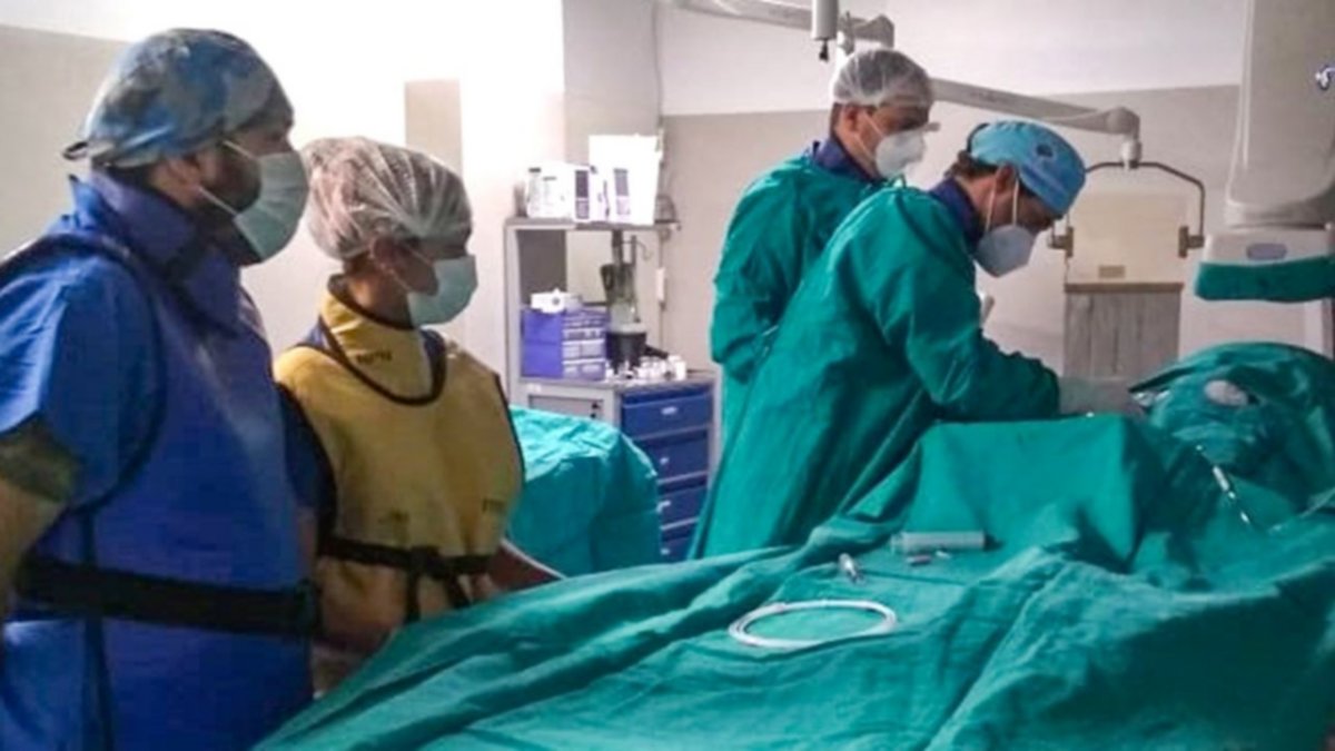 Una angioplastia, por primera vez en el Castro Rendón