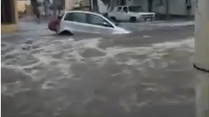 Temporal en La Pampa: 100 evacuados y autos arrastrados