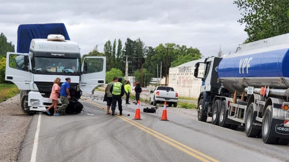 Un muerto en choque frontal sobre la Ruta 22
