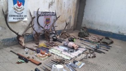 Secuestran un arsenal para caza furtiva en Aluminé