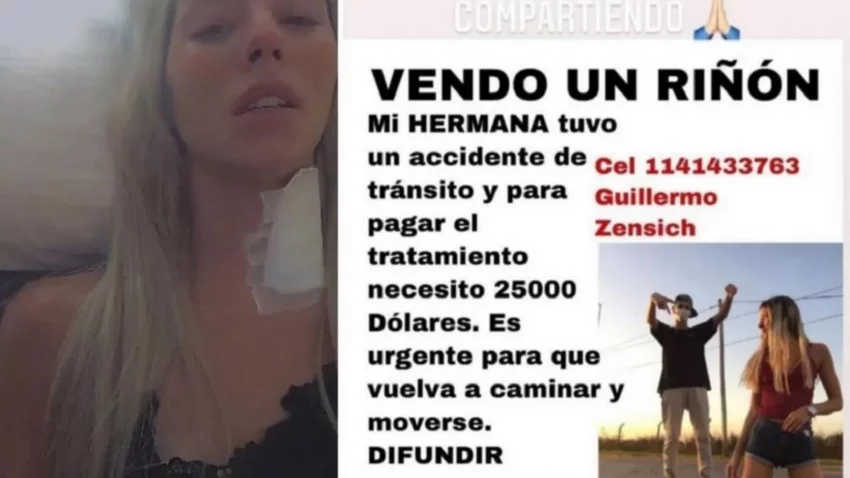 Puso en venta su riñón para ayudar a su hermana