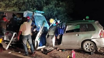 Nueve muertos en un tremendo choque frontal