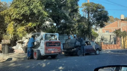 Demolieron un kiosco narco en barrio Belgrano