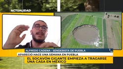 El socavón gigante comenzó a tragarse una casa