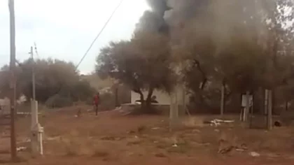 Así se veía la explosión de la escuela de Aguada San Roque