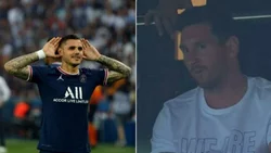Messi vio desde la tribuna el gol de Icardi