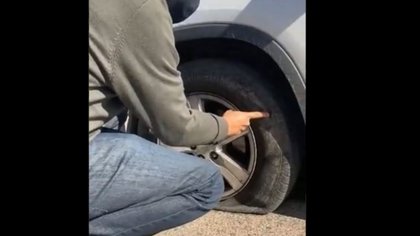 Bermúdez denunció que le "tajearon" las cubiertas