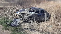 Violento vuelco en la Ruta 151