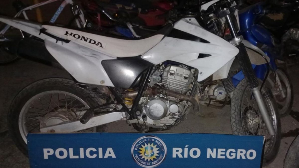 Hallaron en Cipolletti una moto robada en Neuquén